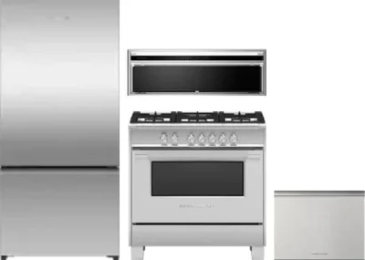4 Piece Package Includes Refrigerator, Range, Hood And Dishwasher